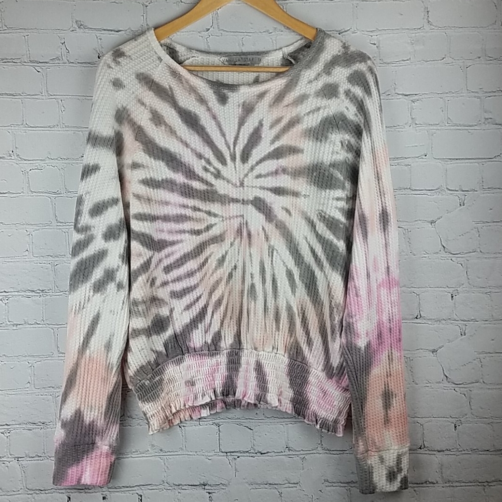 Vanilla Star Tie Dye Waffle Knit Top - Picture 1 of 8
